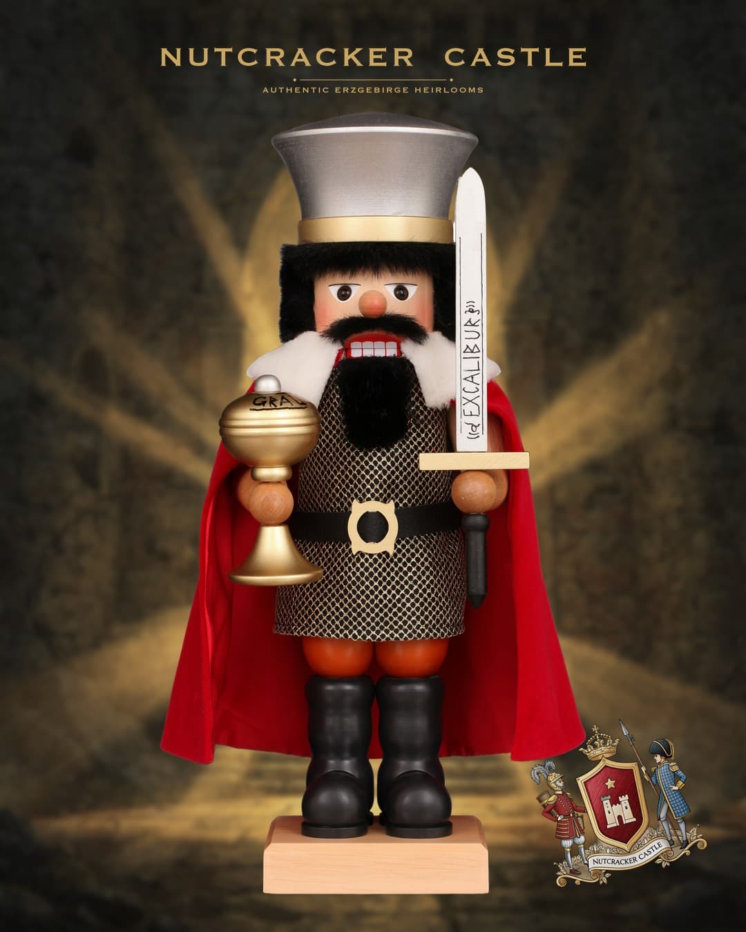 Ulbricht King Arthur Erzgebirge Nutcracker