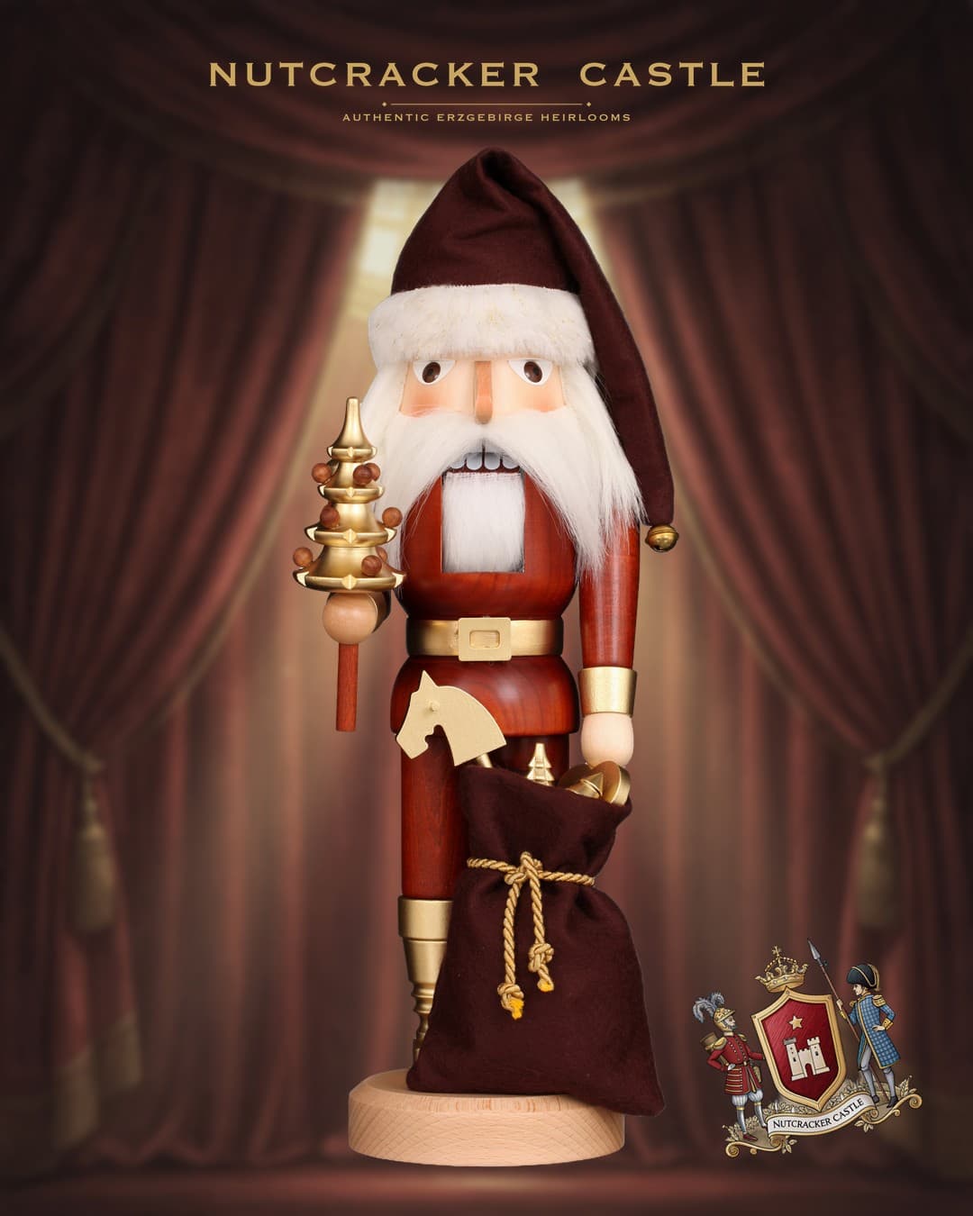 Natural Gold Santa German Nutcracker by Ulbricht