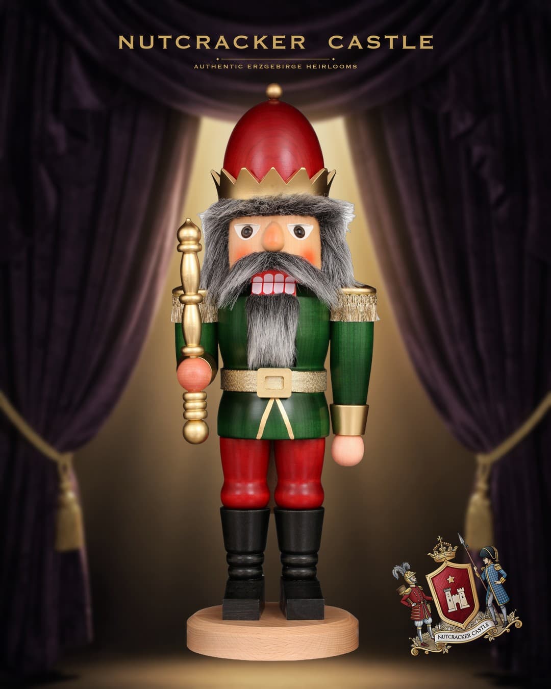 Red Green King German Nutcracker by Ulbricht